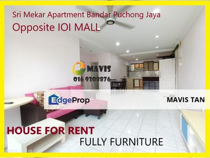 💖FULLY FURNITURE + PRIVATE PARKING💖 SRI MEKAR APARTMENT @ BANDAR PUCHONG JAYA, Selangor, Puchong
