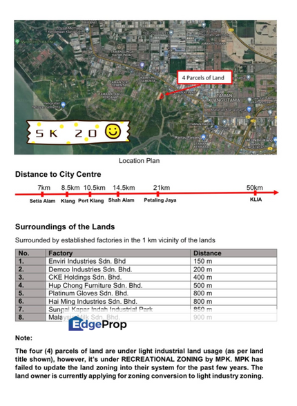 Light Industrial Land selling CHEAP in Kapar Klang RM45 psf nego, Selangor, Kapar 