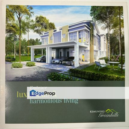 [BRAND NEW] Greenhills Kemuning SEMI-D RM1.05M 32x70sqft 4R4B Kota Kemuning Shah Alam, Selangor, Shah Alam