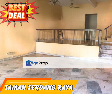 Taman Serdang Raya Seksyen 3 For Sale Spacious Unit Renovated, Selangor, Seri Kembangan