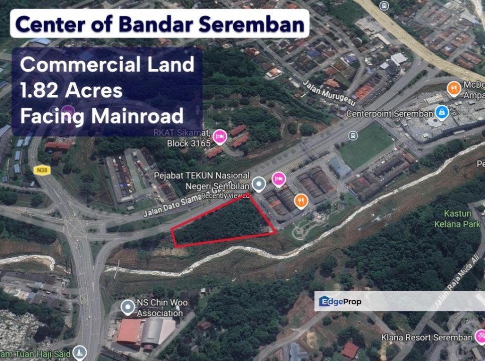 Seremban Prime Commercial Land Facing Main Road Flat Surface For Sale, Negeri Sembilan, Seremban