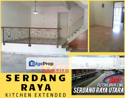 Taman Serdang Raya For Sale Kitchen Extended Gated & Guarded Near MRT Serdang Raya, Selangor, Seri Kembangan