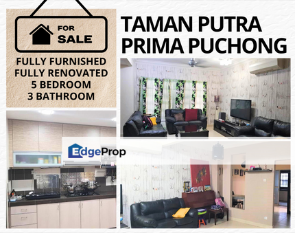 Freehold Putra Prima 20 x 70 Fully Renovated & Extended 5 Room, Selangor, Puchong