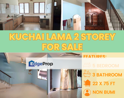 Non Bumi 22 x 75 Kuchai Lama 5 Room 2 Sty, Kuala Lumpur, Kuchai Lama