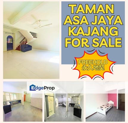 FREEHOLD Below MV Kitchen Extended Open Facing Taman Asa Jaya Kajang For Sale, Selangor, Kajang