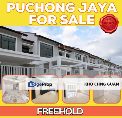 Bandar Puchong Jaya House For Sale with Kitchen Extended End Lot FREEHOLD Property , Selangor, Puchong