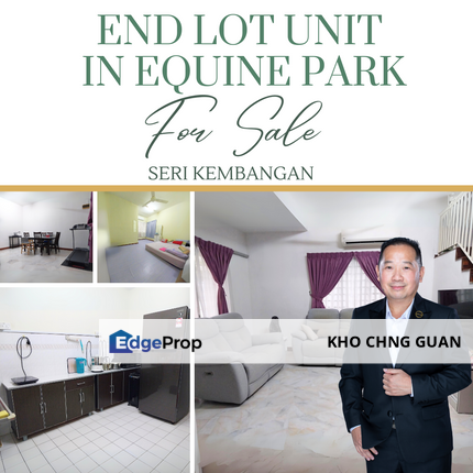 Taman Equine 10 mins To Bukit Serdang Seri Kembangan [END LOT] 2 Storey Well Kept Clean, Selangor, Seri Kembangan