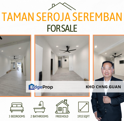 Rumah untuk Dijual Seremban Taman Seroja Seremban FULL LOAN  Baru Reno Baru Cat Jubin baru , Negeri Sembilan, Seremban