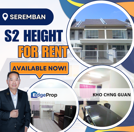 S2 Height Seremban Negeri Sembilan Rumah Sewa Seremban 2 Gated & Guarded Partial Furnished 2 Sty, Negeri Sembilan, Seremban