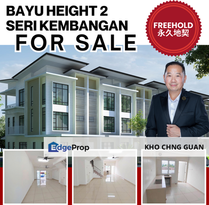 Seri Kembangan Selangor [FREEHOLD] 3 Storey Bayu Height 2  Gated & Guarded Well Kept Unit, Selangor, Seri Kembangan