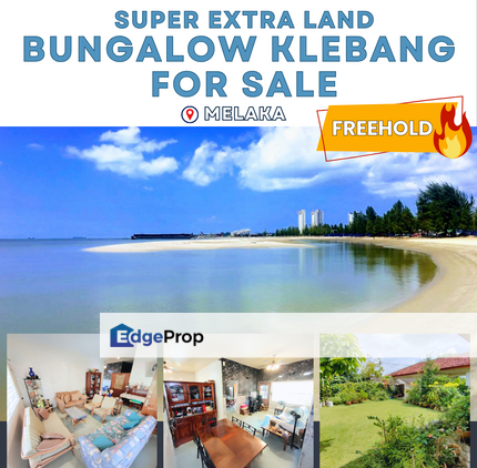 [1km to Beach] Klebang Melaka Freehold Bungalow With Super Xtra Land For Sale, Melaka, Klebang