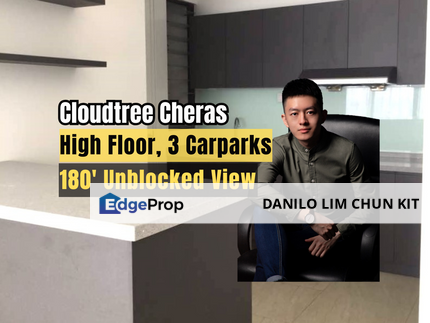 High Floor, 180' Unblocked View, 3 Carparks, 9/10 Good Condition, Selangor, Seri Kembangan