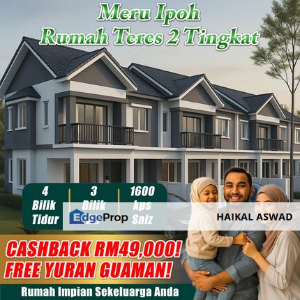 MERU IPOH PROJEK PERUMAHAN TERBARU  - RUMAH TERES DUA TINGKAT, Perak, Ipoh