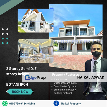 New Project @ Seri Botani border 🏘2 Storey Semi D, 3 storey height, Perak, Ipoh