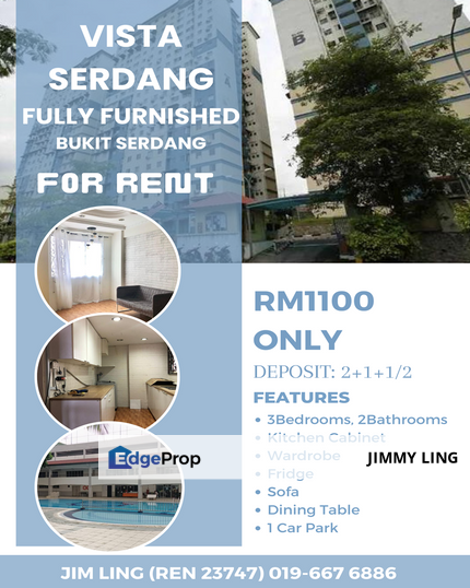 Fully Furnished, Vista Serdang, Bukit Serdang, Selangor, Seri Kembangan