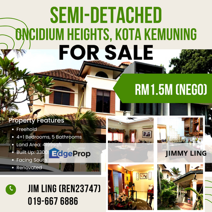 Semi-Detached, Oncidium Heights, Kota Kemuning, Selangor, Kota Kemuning