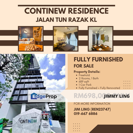 Fully Furnished, Continew Serviced Apartment, Bandar Tun Razak KL, Kuala Lumpur, Bandar Tun Razak