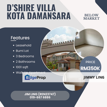 Below Market, D'Shire Villa Apartment, Kota Damansara, Selangor, Kota Damansara