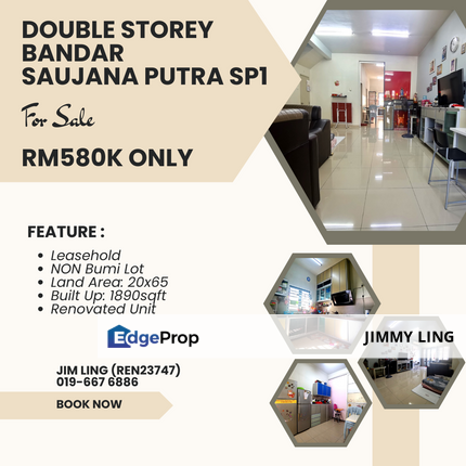 Double Storey Bandar Saujana Putra Sp1, Selangor, Kuala Langat