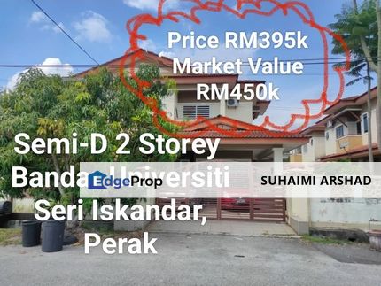 Semi-D Two Storey for Sale at Bandar Universiti Sri Iskandar Perak, Perak, Sri Iskandar