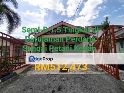 Semi-D 1.5 Tingkat Untuk diJual di Darulaman Perdana, Sungai Petani Kedah , Kedah, Kuala Muda