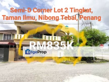 Semi-D 2 Tingkat Corner Lot, Taman Ilmu, Nibong Tebal Penang , Penang, Nibong Tebal