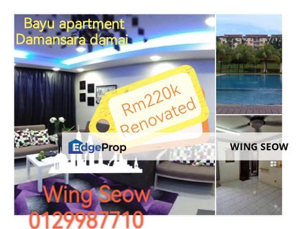 Lower Price Bayu Apartment Damansara Damai 4th Floor renovated PJ 100% Loan Cash Back Kepong, Selangor, Damansara Damai