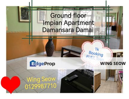 Ground Floor Cheapest Impian Apartment Damansara Damai 1k booking cash back 100% Loan, Selangor, Damansara Damai