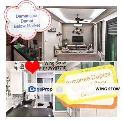 Ground Floor Armanee Duplex Damansara Damai For sales Condominium Renovated Well kept , Selangor, Damansara Damai