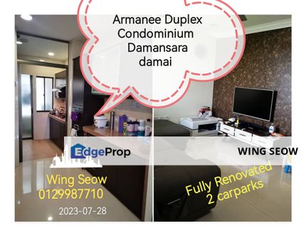 Duplex Armanee Damansara Damai Condominium High Floor Forest View Fully renovated PJ Kepong Sg Buloh MRT2, Selangor, Damansara Damai