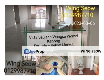 30k Cash back 1k Booking Vista Saujana Apartment Wangsa Permai For Sale Condominium Kepong Aman Puri, Selangor, Kepong