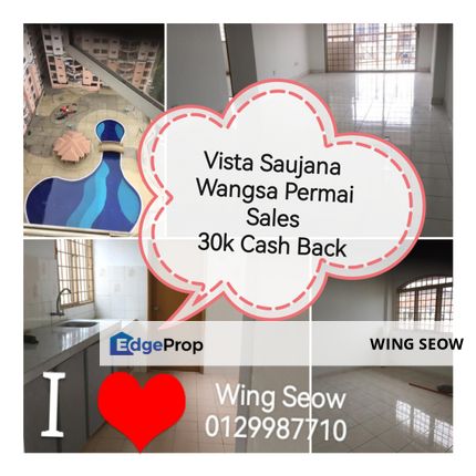 1k booking Vista saujana Condominium Wangsa Permai For sales Below Market 30k Cash Back, Selangor, Kepong