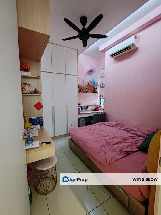 Block c low floor Fortune perdana Service residence for sale @ Kepong Fortune Park KL renovated garden / pool view 2 carparks, Kuala Lumpur, Kepong