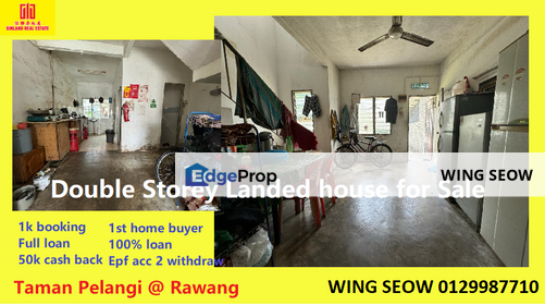 Taman Pelangi @ Rawang Landed 2 storeys house Low cost Property 1st home buyer Full loan Cash back Rm50k 1k booking Freehold individual title, Selangor, Rawang