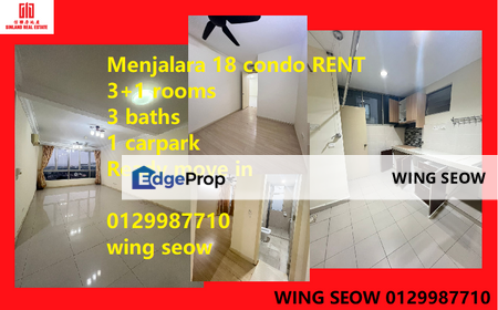 Menjalara 18 Condominium @ bandar menjalara kepong For rent Ready move in Partial aircond / Desa Park, Kuala Lumpur, Bandar Menjalara