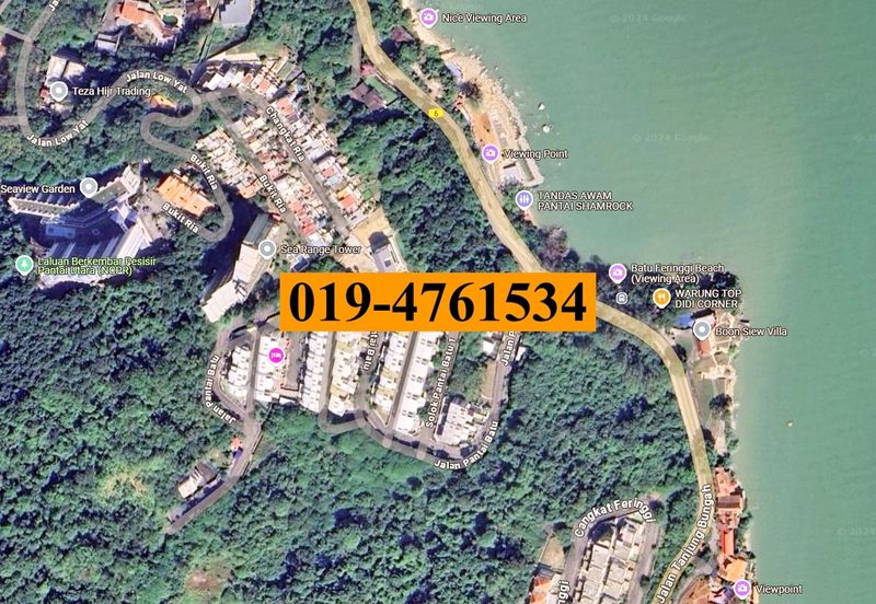 First Grade Residential Land : Seaview Hill Land in Batu Ferringhi ( For Sale )