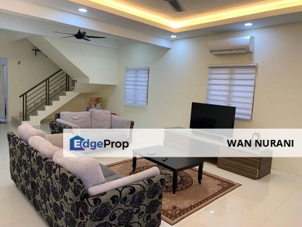 Fully Furnished Double Storey End Lot Bandar Nusa Rhu Shah Alam For Rent, Selangor, Shah Alam