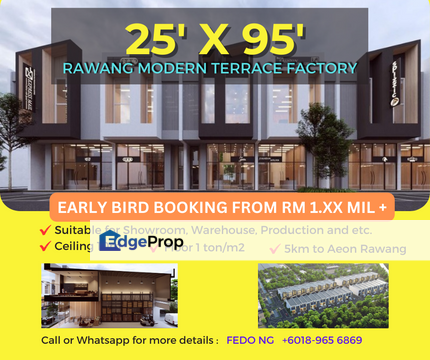 Terrace Factory, Rawang, Kundang, Sg Buloh, Kepong, Puncak Alam, Ijok, Selangor, Rawang