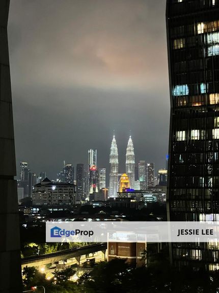 Actual unit, KLCC view from balcony, Kuala Lumpur, Sentul