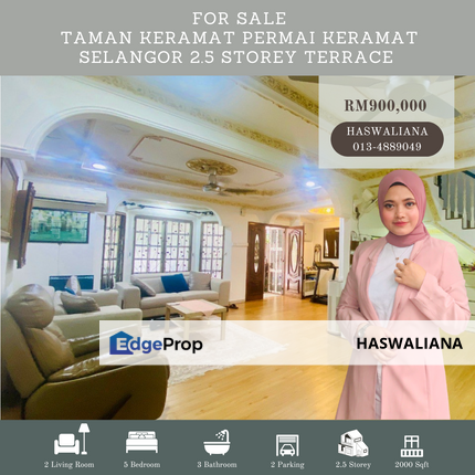 Taman Keramat Permai Keramat Selangor 2.5 Storey Terrace , Selangor, Keramat
