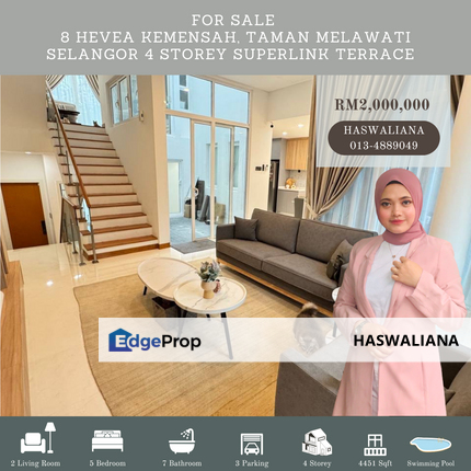 Hevea Kemensah Taman Melawati Selangor 4 Storey Superlink Terrace , Selangor, Taman Melawati