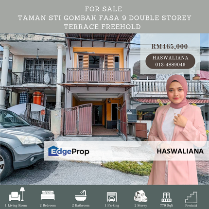 Taman Sri Gombak Fasa 9 Batu Caves Selangor Double Storey Terrace Freehold For Sale , Selangor, Batu Caves 