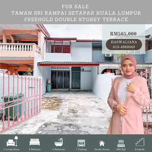 Taman Sri Rampai Setapak Kuala Lumpur Freehold Double Storey Terrace ...