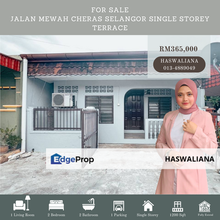 Jalan Mewah Cheras Selangor Single Storey Terrace For Sale, Selangor, Cheras