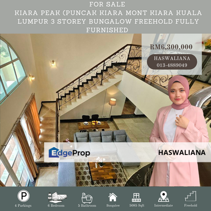 Kiara Peak (Puncak Kiara Mont Kiara Kuala Lumpur 3 Storey Bungalow Freehold Fully Furnished For Sale , Kuala Lumpur, Mont Kiara