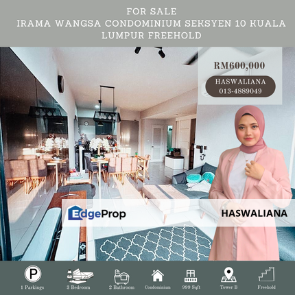 Irama Wangsa Condominium Seksyen 10 Kuala Lumpur Freehold For Sale, Kuala Lumpur, Setapak