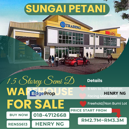 Warehouse For Sale In Sungai Petani , Kedah, Sungai Petani