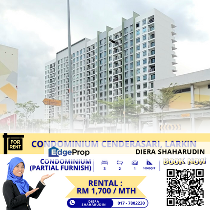 CONDOMINIUM CENDERASARI PERDANA, LARKIN, JOHOR, Johor, Johor Bahru