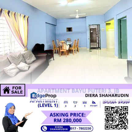 APARTMENT BAYU PUTERI 3 (LEVEL 1), Johor, Johor Bahru