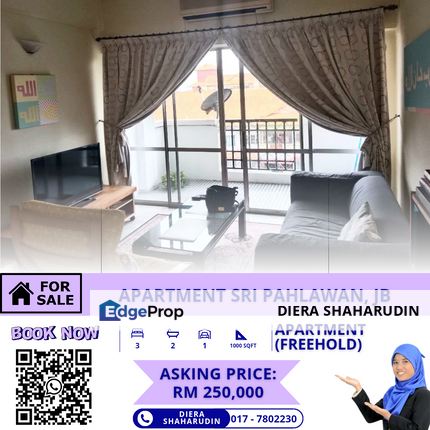 APARTMENT SRI PAHLAWAN C, BUKIT SAUJANA, JB, Johor, Johor Bahru